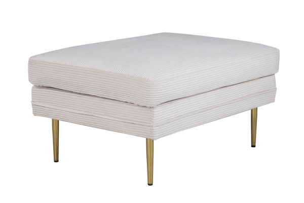 Imagine Boom Ottoman - Brass / Beige Corduroy