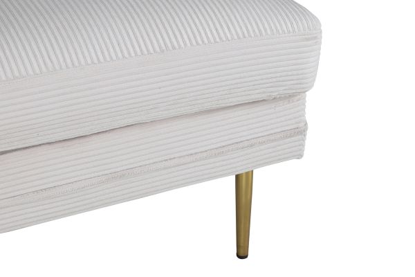 Imagine Boom Ottoman - Brass / Beige Corduroy