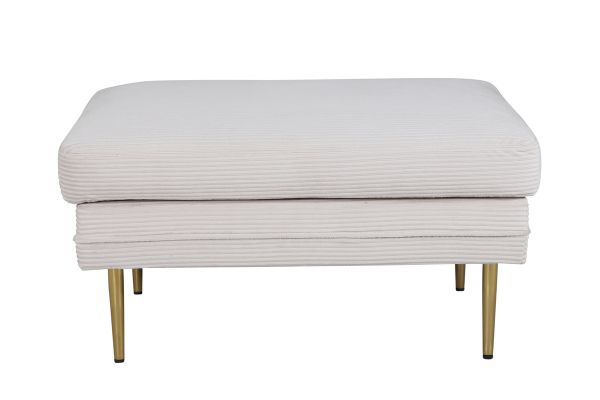 Imagine Boom Ottoman - Brass / Beige Corduroy