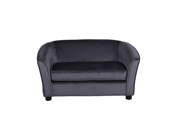 Imagine Måna Kids Sofa - Black / Dark Grey  Velvet