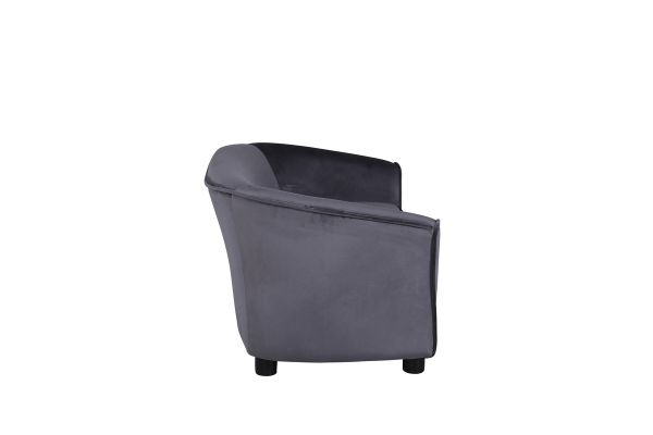 Imagine Måna Kids Sofa - Black / Dark Grey  Velvet