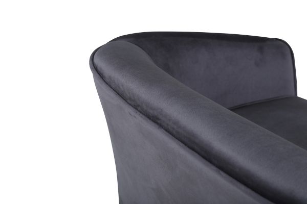 Imagine Måna Kids Sofa - Black / Dark Grey  Velvet