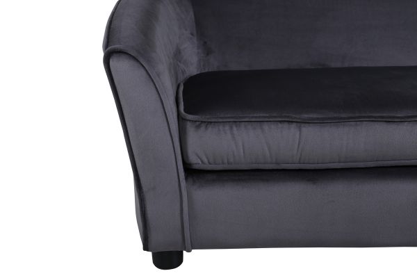 Imagine Måna Kids Sofa - Black / Dark Grey  Velvet