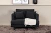 Imagine Sofia Single Sofa - Black / Black Fabric