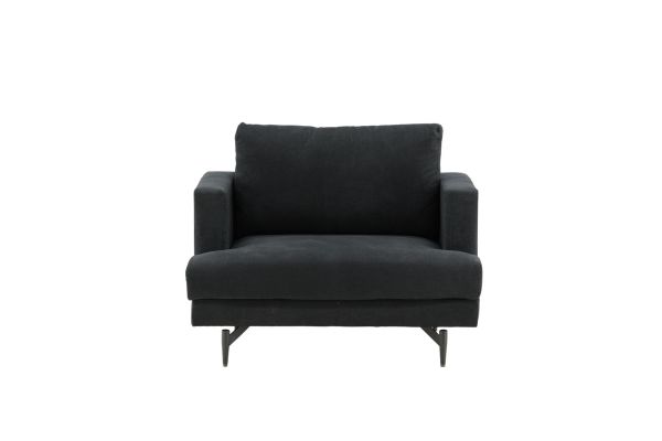 Imagine Sofia Single Sofa - Black / Black Fabric