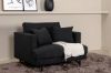 Imagine Sofia Single Sofa - Black / Black Fabric