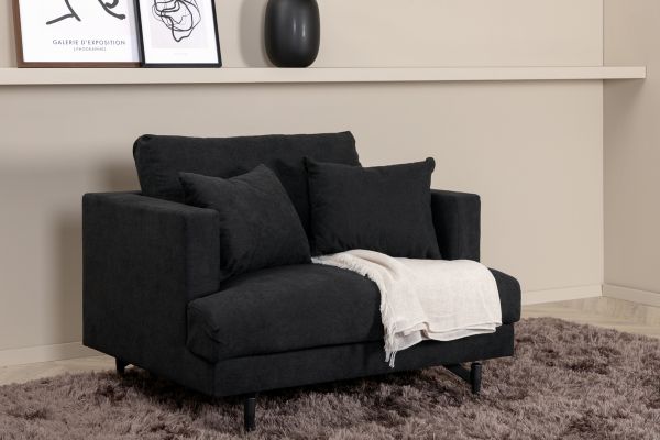 Imagine Sofia Single Sofa - Black / Black Fabric