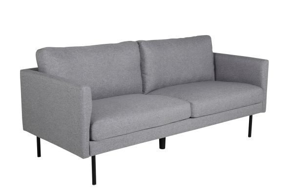 Imagine Sofa Zoom cu 2 locuri - Material negru / gri-otel