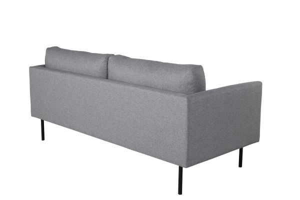 Imagine Sofa Zoom cu 2 locuri - Material negru / gri-otel