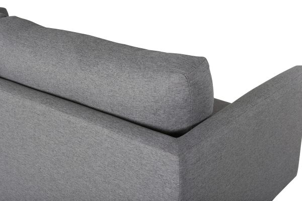 Imagine Sofa Zoom cu 2 locuri - Material negru / gri-otel