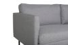 Imagine Sofa Zoom cu 2 locuri - Material negru / gri-otel