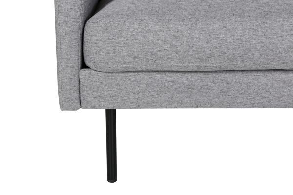 Imagine Sofa Zoom cu 2 locuri - Material negru / gri-otel