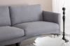 Imagine Sofa Zoom cu 2 locuri - Material negru / gri-otel