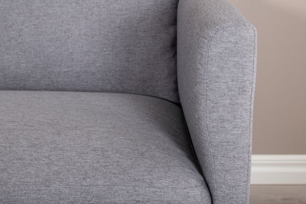 Imagine Sofa Zoom cu 2 locuri - Material negru / gri-otel