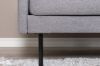 Imagine Sofa Zoom cu 2 locuri - Material negru / gri-otel