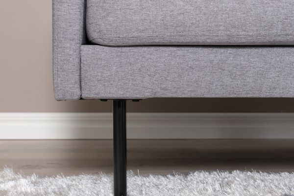 Imagine Sofa Zoom cu 2 locuri - Material negru / gri-otel