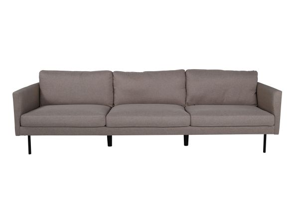 Imagine Sofa cu 3 locuri Zoom - Tapitat negru/maro