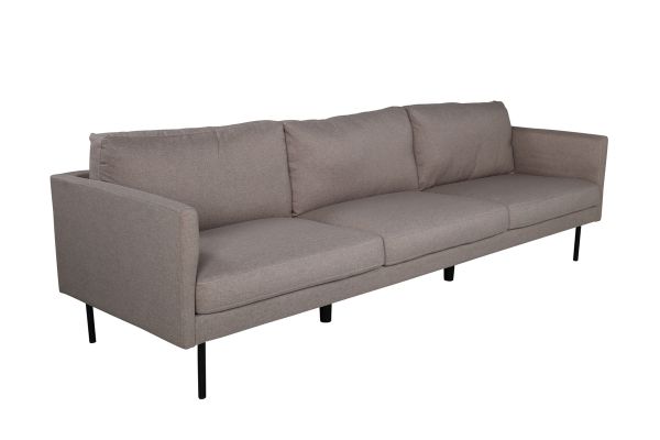 Imagine Sofa cu 3 locuri Zoom - Tapitat negru/maro