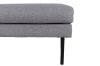 Imagine Zoom Ottoman - Material textil negru/ gri-otel