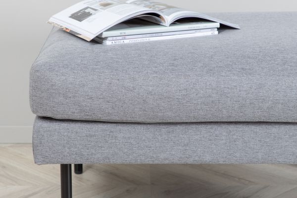 Imagine Zoom Ottoman - Material textil negru/ gri-otel