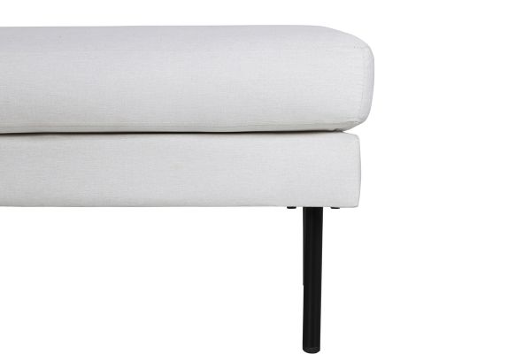 Imagine Zoom Ottoman - Material textil neagră / bej deschis