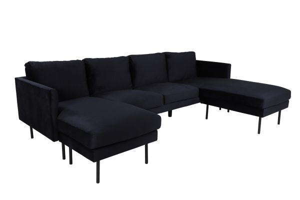 Imagine Traducere:
Canapea Zoom U-Sofa - Negru / Catifea neagra