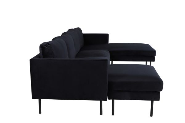 Imagine Traducere:
Canapea Zoom U-Sofa - Negru / Catifea neagra