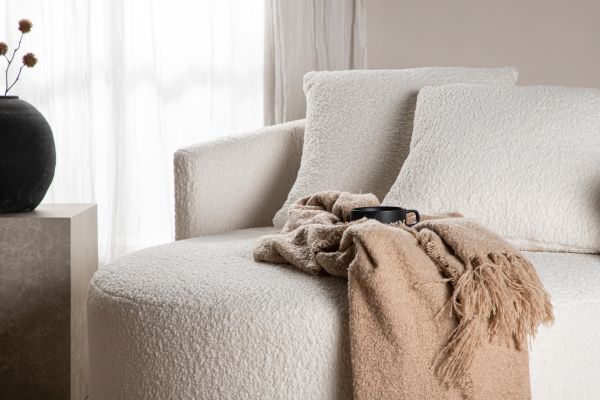 Imagine Sofa Kelso - Lemn / Blanc Teddy