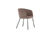 Scaun dining tapitat taupe/negru Beri