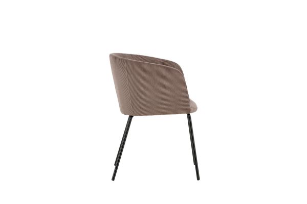 Scaun dining tapitat taupe/negru Beri