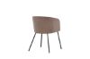 Scaun dining tapitat taupe/negru Beri