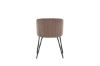 Scaun dining tapitat taupe/negru Beri