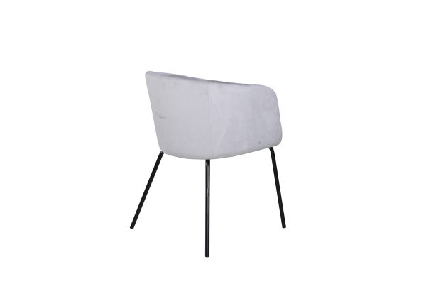 Scaun dining tapitat gri deschis/negru Berit