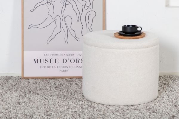 Imagine Dunken Pouf - / Offwhite Teddy