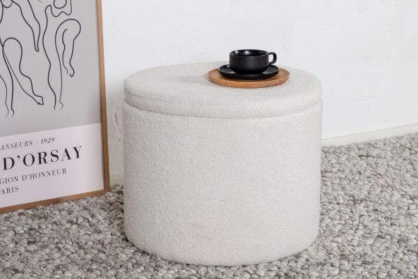 Imagine Dunken Pouf - / Offwhite Teddy