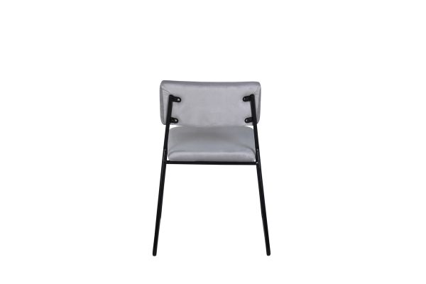 Imagine Kenth Chair 2-pack - Black / Light Grey Velvet