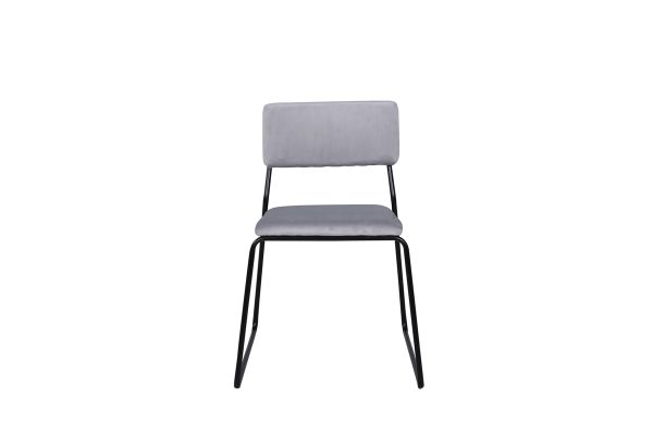 Imagine Kenth Chair 2-pack - Black / Light Grey Velvet