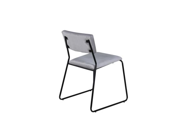 Imagine Kenth Chair 2-pack - Black / Light Grey Velvet