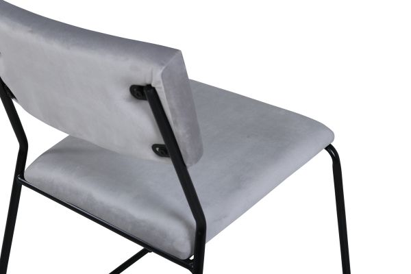 Imagine Kenth Chair 2-pack - Black / Light Grey Velvet