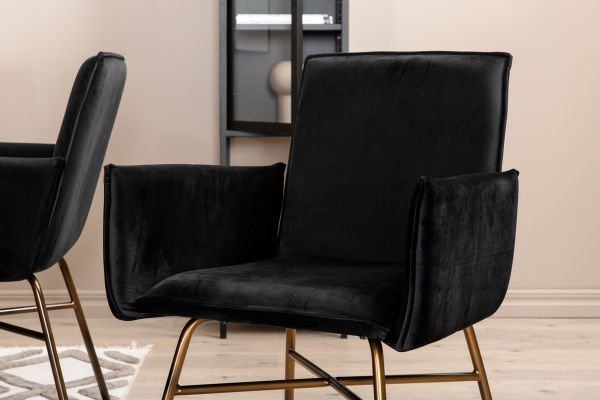 Imagine Petra Chair - Distressed Copper / Black Velvet