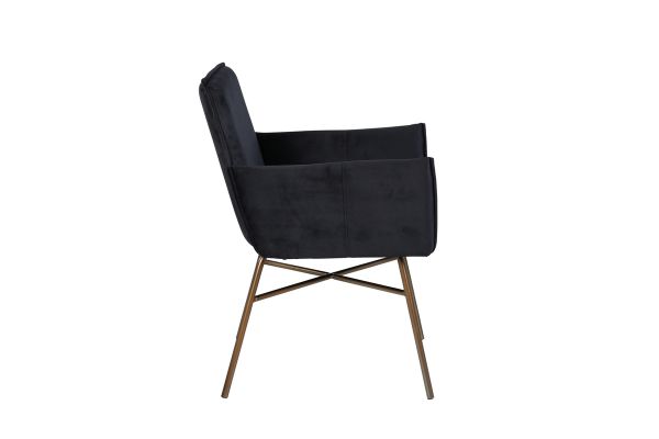 Imagine Petra Chair - Distressed Copper / Black Velvet