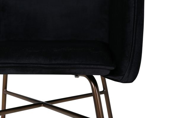 Imagine Petra Chair - Distressed Copper / Black Velvet