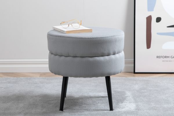 Imagine Pot Pouf - Negru / Gri Cordonat