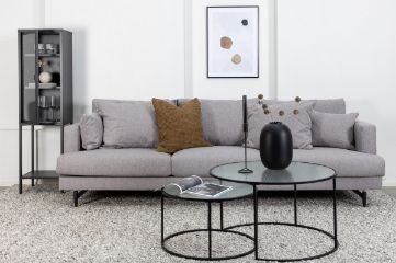 Imagine Sofia Sofa - Black / Grey Fabric