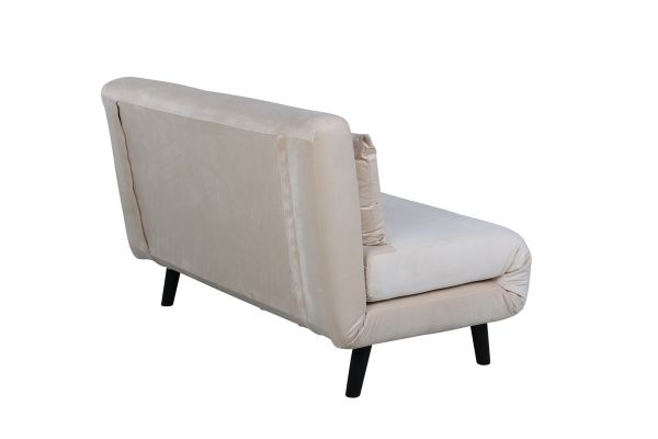 Imagine Vicky Folding Bed Double - Black / Beige Velvet