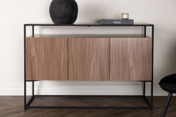 Imagine Vă rugăm să traduceți complet Kingsport Storage - Black / Walnut MDF