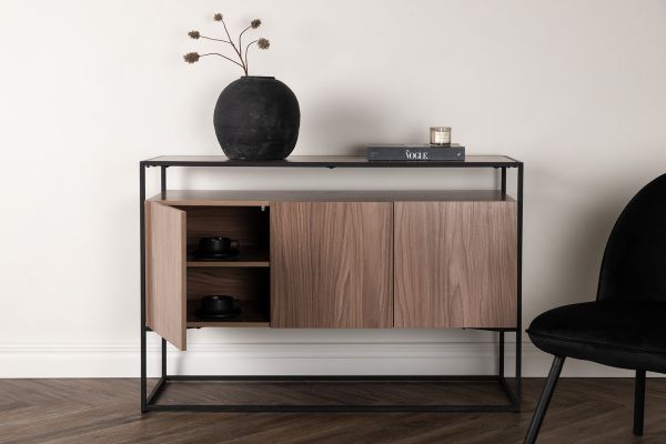 Imagine Vă rugăm să traduceți complet Kingsport Storage - Black / Walnut MDF