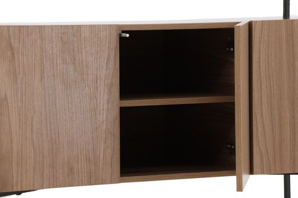 Imagine Vă rugăm să traduceți complet Kingsport Storage - Black / Walnut MDF