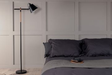 Imagine Vă rugăm să traduceţi complet: Skott - Floor Lamp - Black/Black