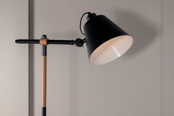 Imagine Vă rugăm să traduceţi complet: Skott - Floor Lamp - Black/Black